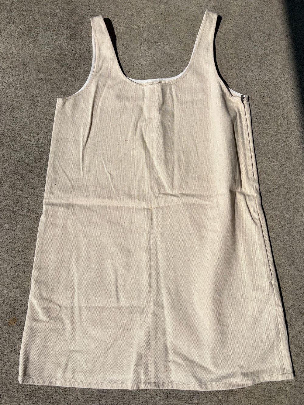 Rag & Bone New York cream oat denim shift dress NWOT - Picture 3 of 4